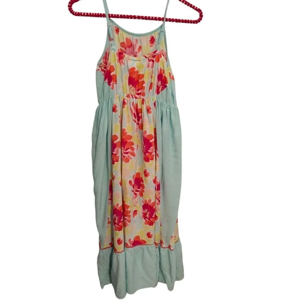 Cat & Jack Floral Tie Dye Print Long Summer Sundress Girls XL‎ Y2K